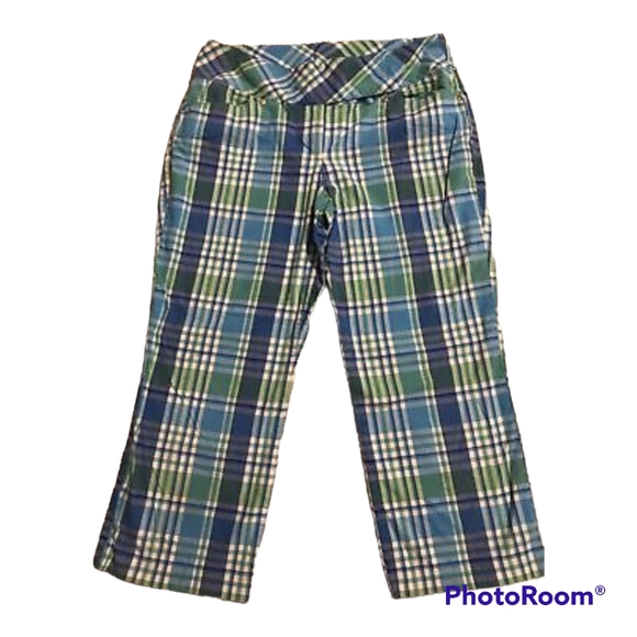No Boundaries Pants - No Boundaries Stretch Plaid Capri Pants Size 7